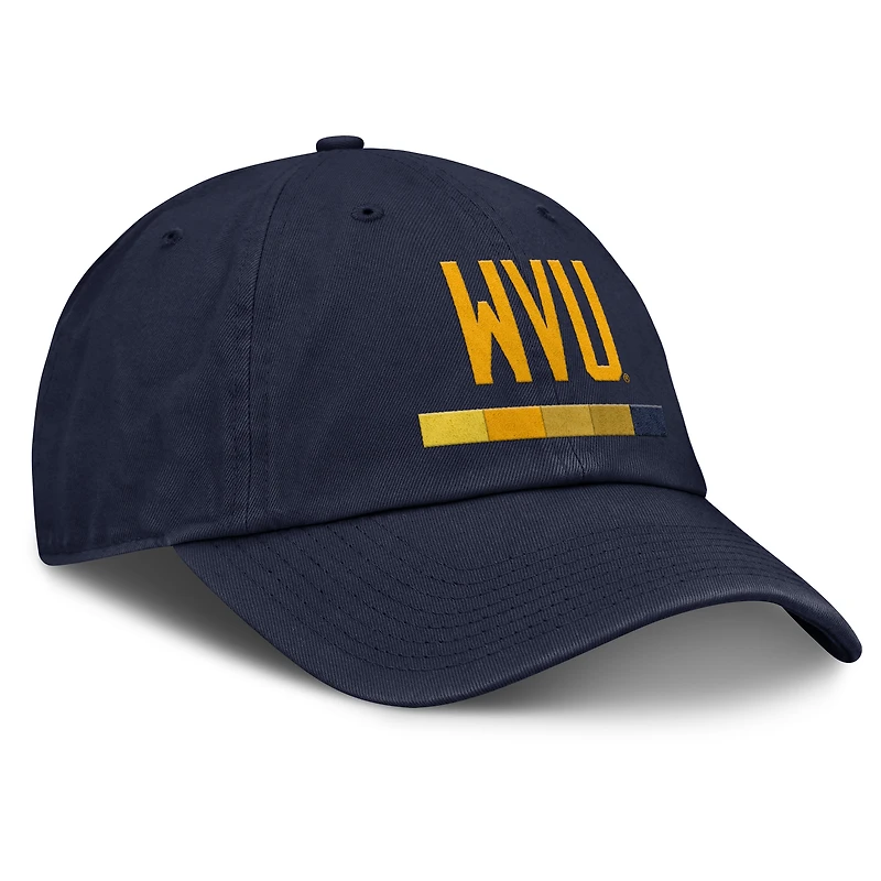 Casquette ajustable Nike bleu marine West Virginia Mountaineers Club Campus pour homme