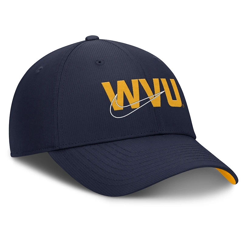Casquette ajustable Nike bleu marine West Virginia Mountaineers Club Prep Performance pour homme