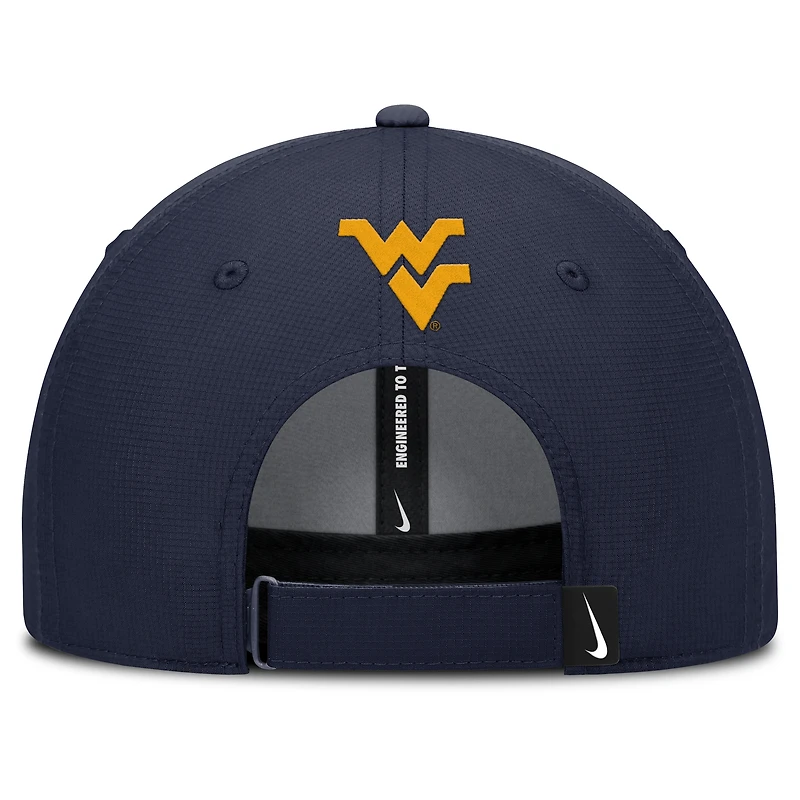 Casquette ajustable Nike bleu marine West Virginia Mountaineers Club Prep Performance pour homme