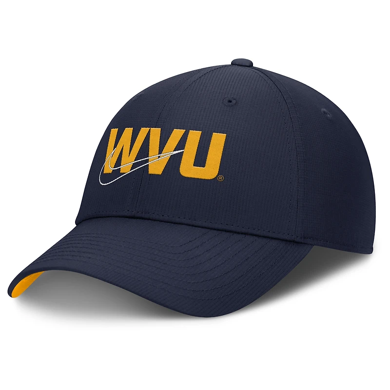 Casquette ajustable Nike bleu marine West Virginia Mountaineers Club Prep Performance pour homme
