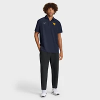 Polo Nike Dri-FIT bleu marine pour homme, modèle Coaches Sideline des Mountaineers de Virginie-Occidentale