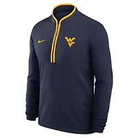 Men's Nike Navy West Virginia Mountaineers Courtside Victory Dri-FIT Half-Zip Pullover