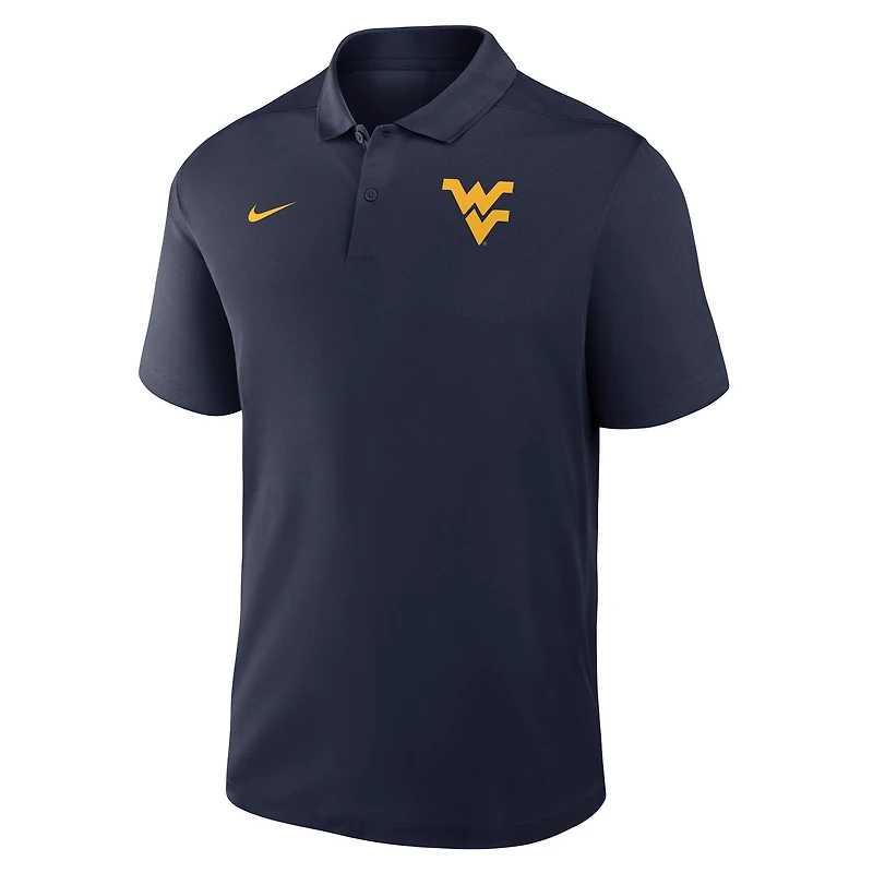 Polo Nike Dri-FIT Victory bleu marine pour homme, West Virginia Mountaineers