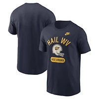 Men's Nike Natural West Virginia Mountaineers Legacy Arch Helmet T-Shirt