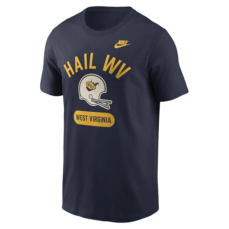 Men's Nike Natural West Virginia Mountaineers Legacy Arch Helmet T-Shirt
