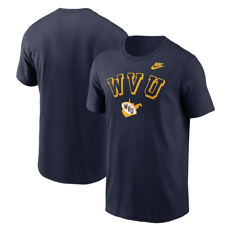 Men's Nike Navy West Virginia Mountaineers Legacy Nickname T-Shirt