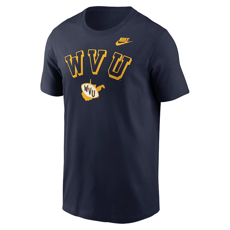 T-shirt Nike bleu marine West Virginia Mountaineers Legacy Nickname pour homme