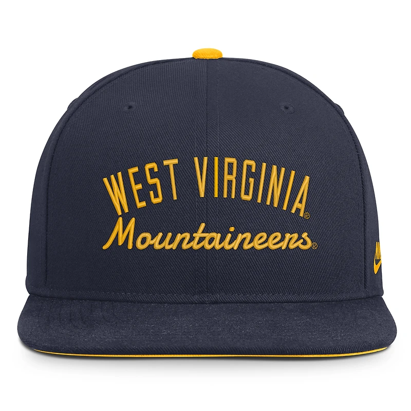 Casquette snapback Nike Legacy bleu marine West Virginia Mountaineers pour homme