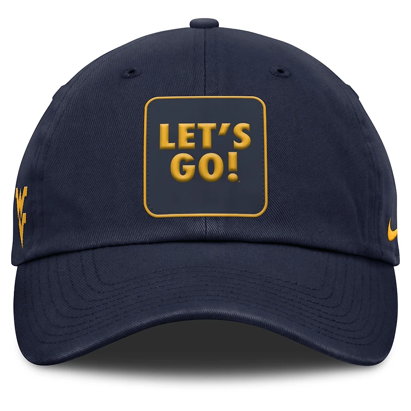 Casquette ajustable Nike bleu marine West Virginia Mountaineers Local Club pour homme