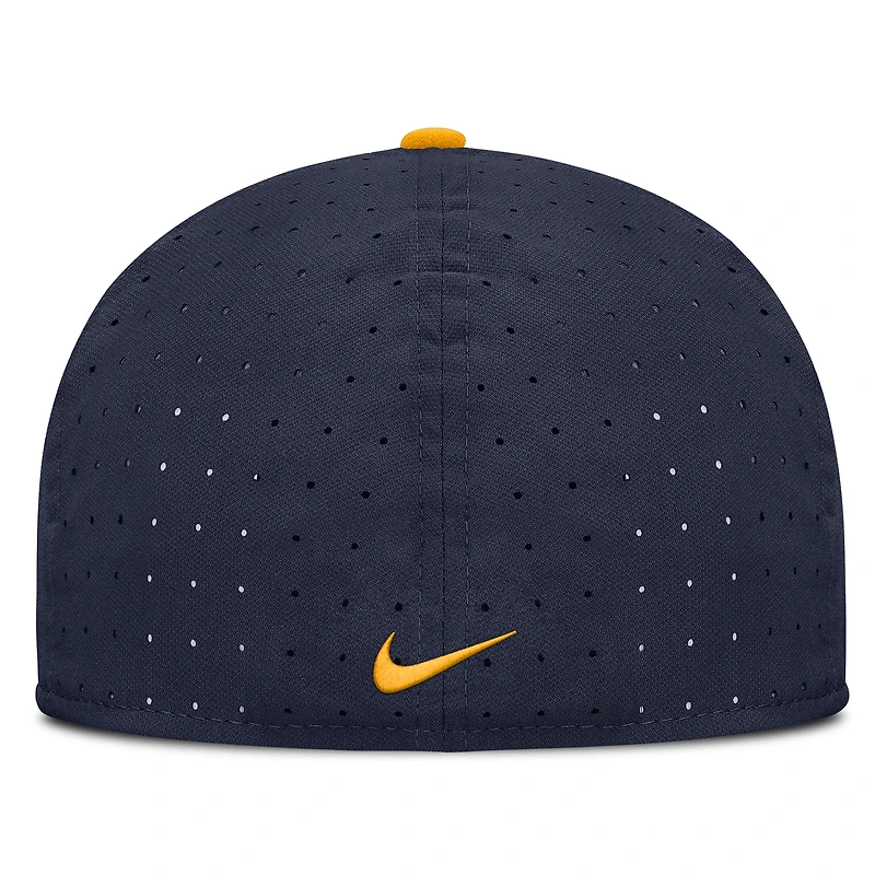 Men's Nike Navy West Virginia Mountaineers On-Field Dugout True Performance Fitted Hat