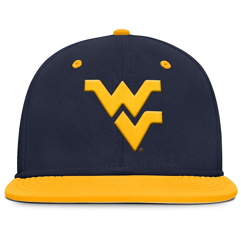 Men's Nike Navy West Virginia Mountaineers On-Field Dugout True Performance Fitted Hat