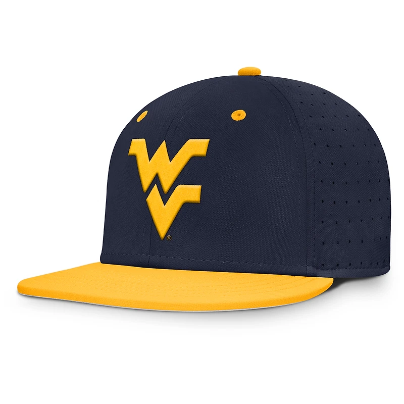 Men's Nike Navy West Virginia Mountaineers On-Field Dugout True Performance Fitted Hat