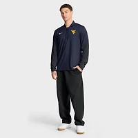 Pull Nike bleu marine West Virginia Mountaineers One Goal Performance à demi-zip pour homme