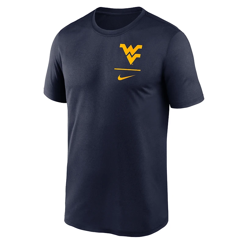 T-shirt Nike bleu marine West Virginia Mountaineers Primary Logo Legend Performance pour homme