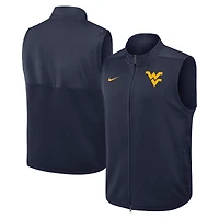 Gilet Nike bleu marine West Virginia Mountaineers Primetime Victory Performance à fermeture éclair intégrale pour homme
