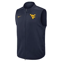Gilet Nike bleu marine West Virginia Mountaineers Primetime Victory Performance à fermeture éclair intégrale pour homme