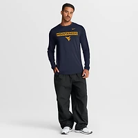 Men's Nike Navy West Virginia Mountaineers Primetime Campus 2-Hit Legend Dri-FIT Long Sleeve T-Shirt