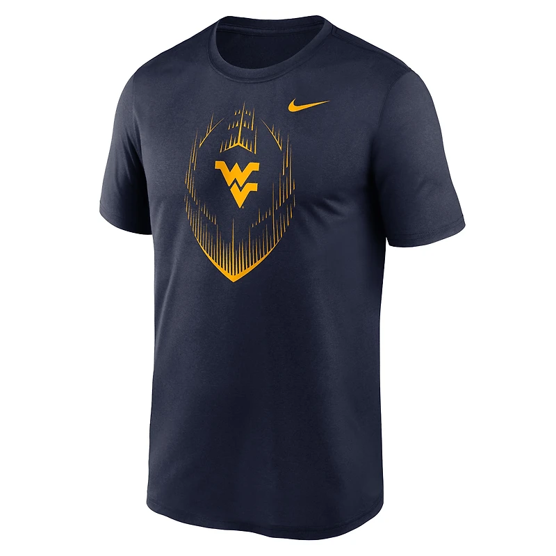 T-shirt Nike bleu marine West Virginia Mountaineers Primetime Legend Icon Performance pour homme
