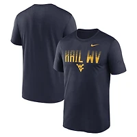 T-shirt Nike Dri-FIT Primetime Legend Kinetic Mantra pour homme, bleu marine, West Virginia Mountaineers