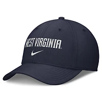 Casquette Nike bleu marine West Virginia Mountaineers Rise On-Field SwooshFlex Dri-FIT Flex pour homme