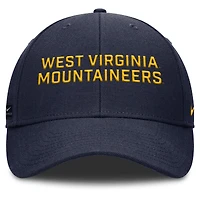 Casquette d'entraînement ajustable Nike bleu marine West Virginia Mountaineers Rise pour homme
