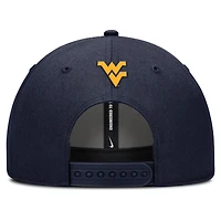 Casquette d'entraînement ajustable Nike bleu marine West Virginia Mountaineers Rise pour homme