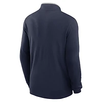 Pull Nike bleu marine West Virginia Mountaineers Throwback léger Victory Dri-FIT à demi-zip pour homme