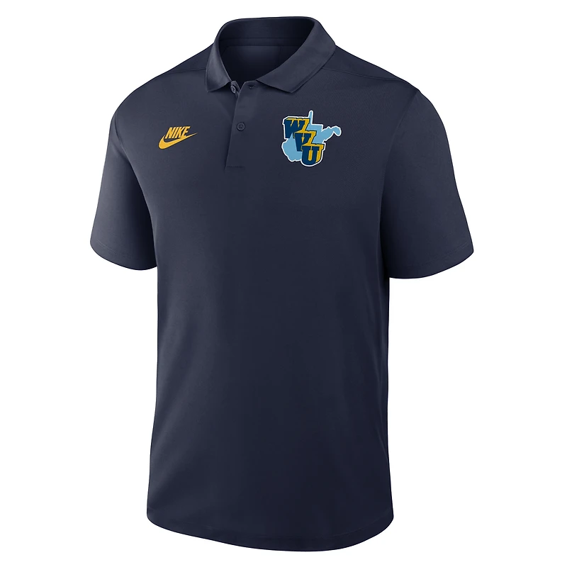 Men's Nike Navy West Virginia Mountaineers Vault Victory Dri-FIT Polo