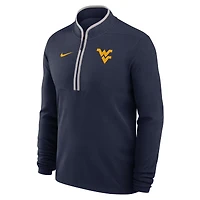 Haut Nike bleu marine à demi-zip Victory Performance des West Virginia Mountaineers pour homme