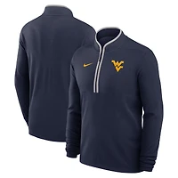 Haut Nike bleu marine à demi-zip Victory Performance des West Virginia Mountaineers pour homme