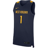 Maillot Nike #1 bleu marine West Virginia Mountaineers Replica pour homme