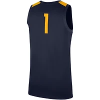 Maillot Nike #1 bleu marine West Virginia Mountaineers Replica pour homme