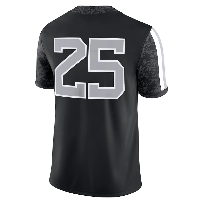 Men's Nike #25 Black West Virginia Mountaineers Alternate Game Jersey