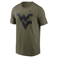 T-shirt Nike Olive West Virginia Mountaineers 2024 Military Appreciation pour homme avec logo ton sur