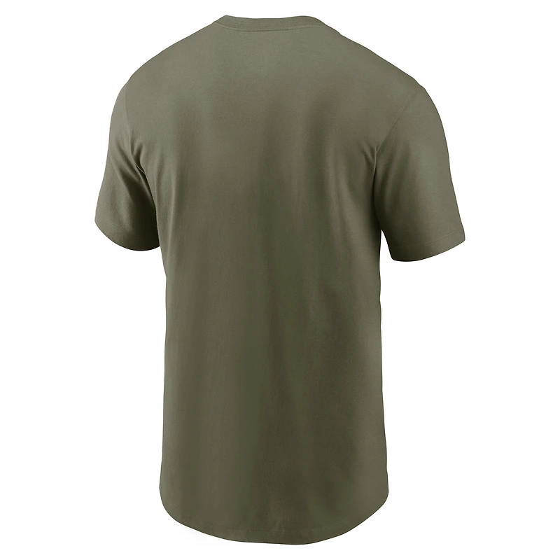 T-shirt Nike Olive West Virginia Mountaineers 2024 Military Appreciation pour homme avec logo ton sur