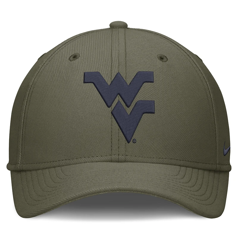 Casquette Nike Olive West Virginia Mountaineers Primetime SwooshFlex Dri-FIT pour homme