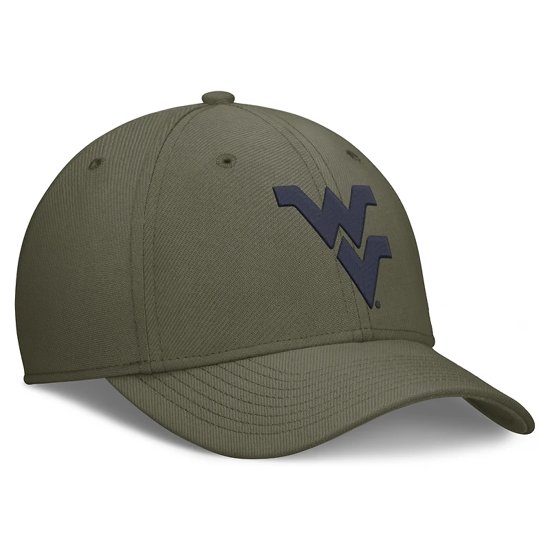 Casquette Nike Olive West Virginia Mountaineers Primetime SwooshFlex Dri-FIT pour homme