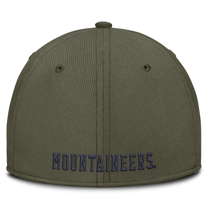 Casquette Nike Olive West Virginia Mountaineers Primetime SwooshFlex Dri-FIT pour homme