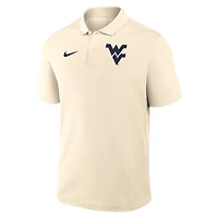 Men's Nike Tan West Virginia Mountaineers Primary Logo Victory Performance Polo