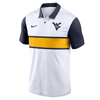 Men's Nike White/Navy West Virginia Mountaineers Primetime Campus Pattern Vapor Dri-FIT Polo