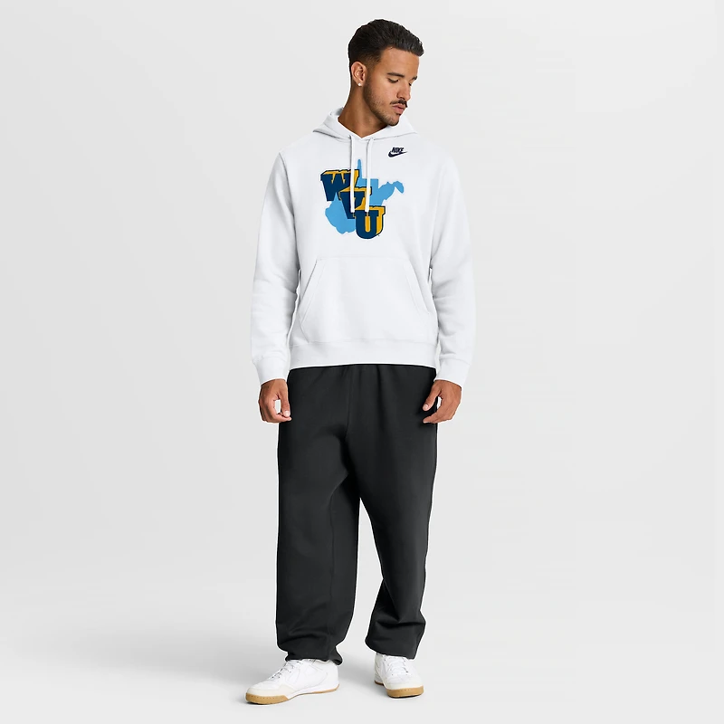 Men's Nike White West Virginia Mountaineers 1965 Throwback Club Fleece Hoodie