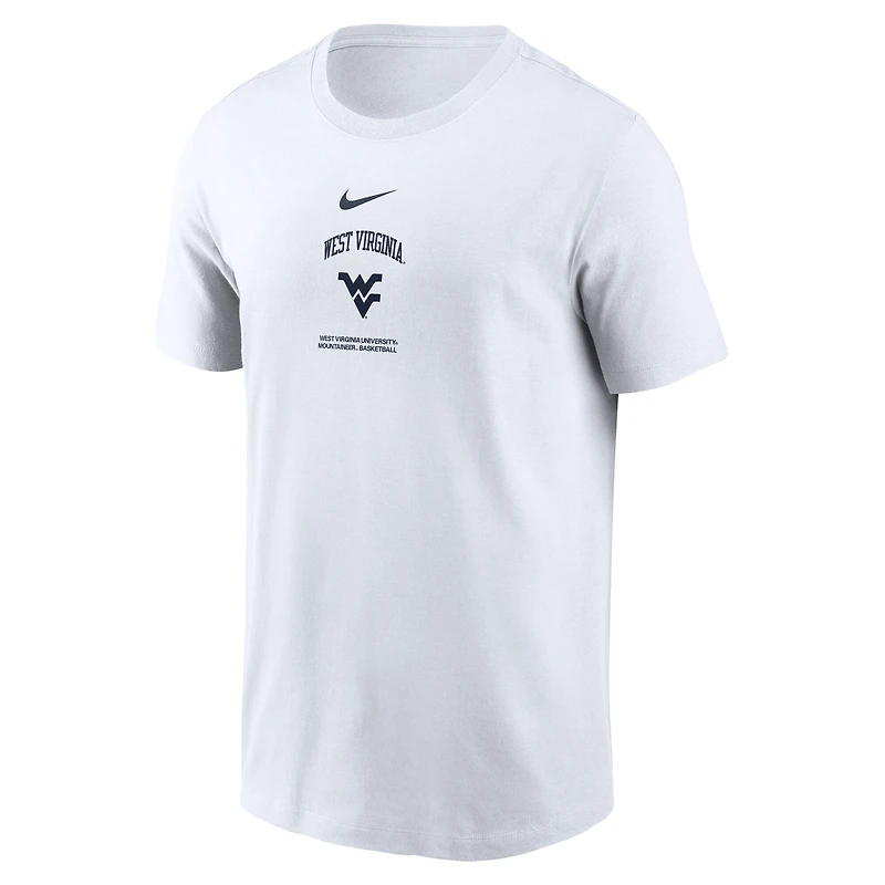 Men's Nike White West Virginia Mountaineers 2024 On-Court Basketball Performance T-Shirt