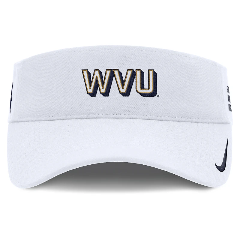 Men's Nike White West Virginia Mountaineers 2025 On-Field Gameday Performance Ace Adjustable Visor