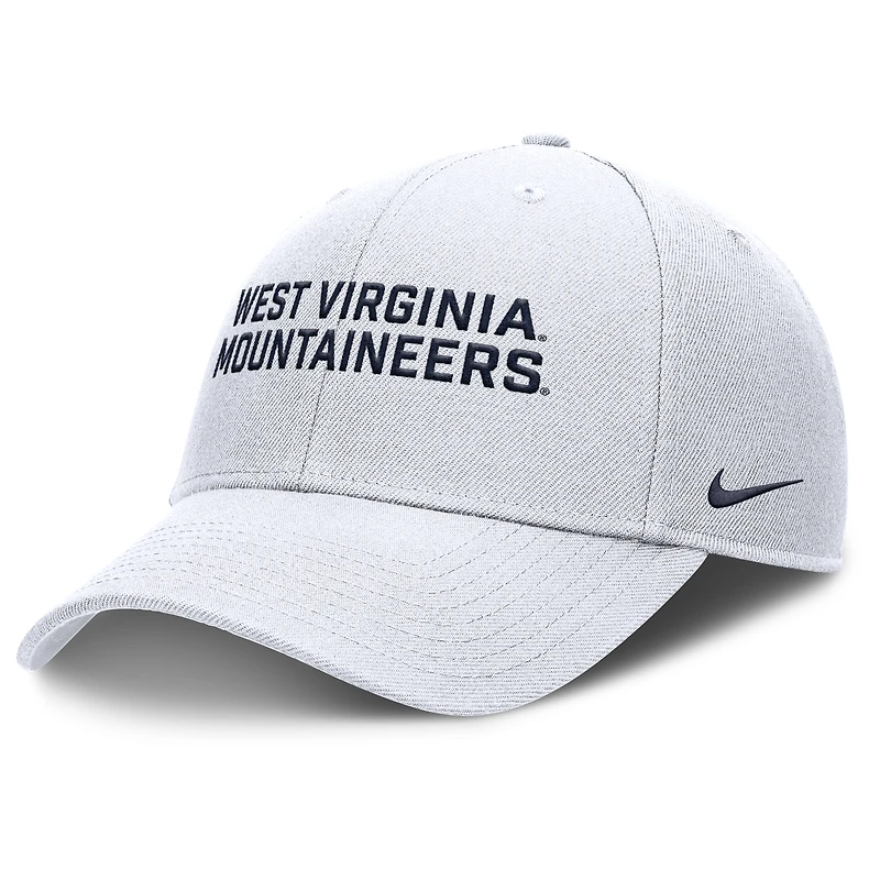 Men's Nike White West Virginia Mountaineers 2025 Sideline Rise Practice Adjustable Hat