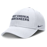Men's Nike White West Virginia Mountaineers 2025 Sideline Rise Practice Adjustable Hat
