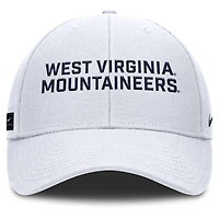 Men's Nike White West Virginia Mountaineers 2025 Sideline Rise Practice Adjustable Hat