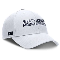 Men's Nike White West Virginia Mountaineers 2025 Sideline Rise Practice Adjustable Hat
