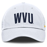 Casquette ajustable Nike blanche West Virginia Mountaineers Club Campus Trucker pour homme