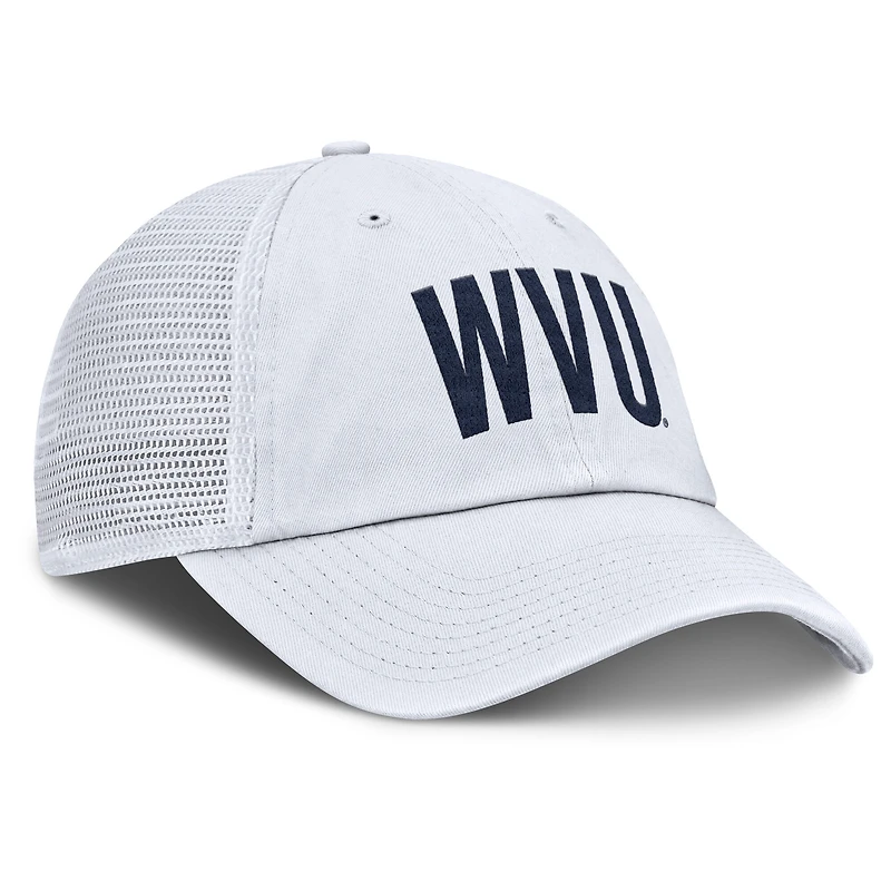 Men's Nike White West Virginia Mountaineers Club Campus Trucker Adjustable Hat