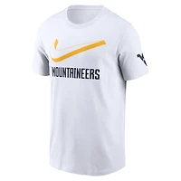 T-shirt Nike blanc pour homme avec logo Primetime des West Virginia Mountaineers
